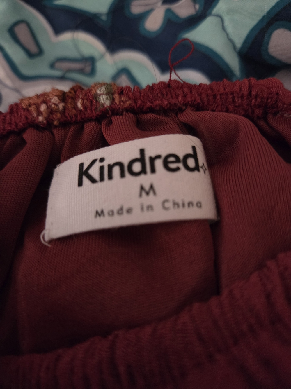 Kindred Boho Off-Shoulder Floral Midi Dress in Rust - Picture 3 of 3